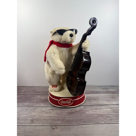 Vintage Coca-Cola Animated Jazz Polar Bear Playing 1990's  Jazz Music Coke - Picture 15 of 17